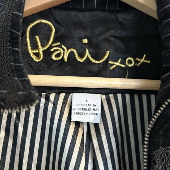 Pani Velvet Pinstriped Formal Jacket - Picture 6 of 9
